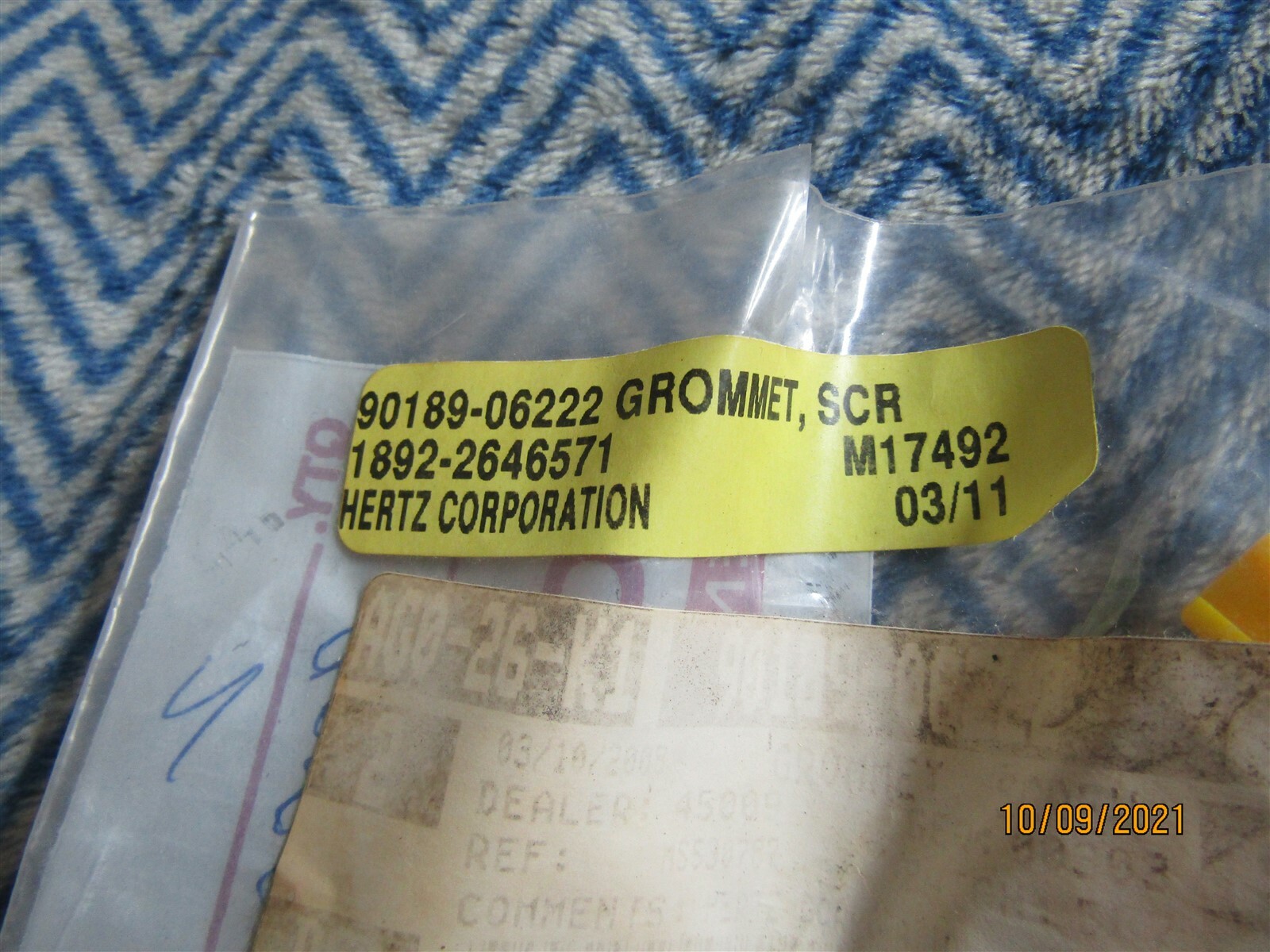 ゆま NOS TOYOTA HARDWARE SCREW GROMMET PART NUMBER 90189-06222