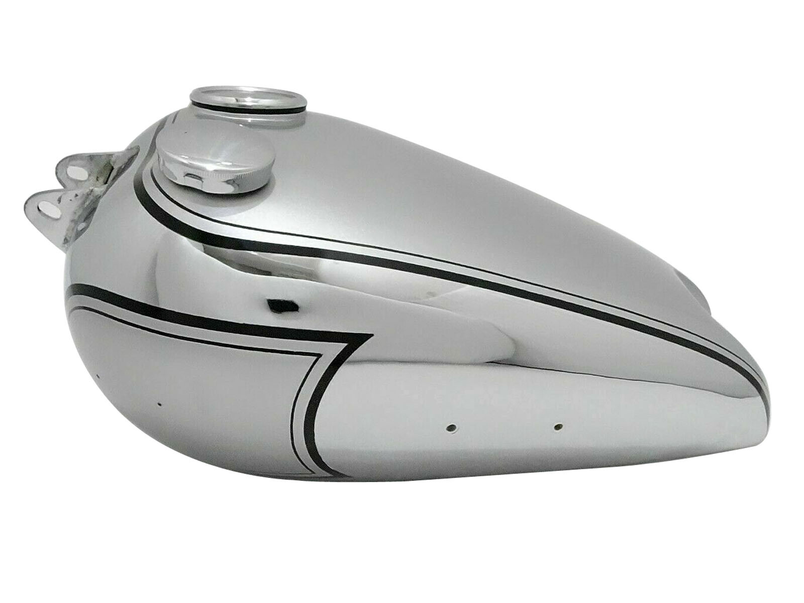 BSA C10 C11 250 Silver Chrome Petrol Fuel Tank with Replica Smiths Speedometer & Cap