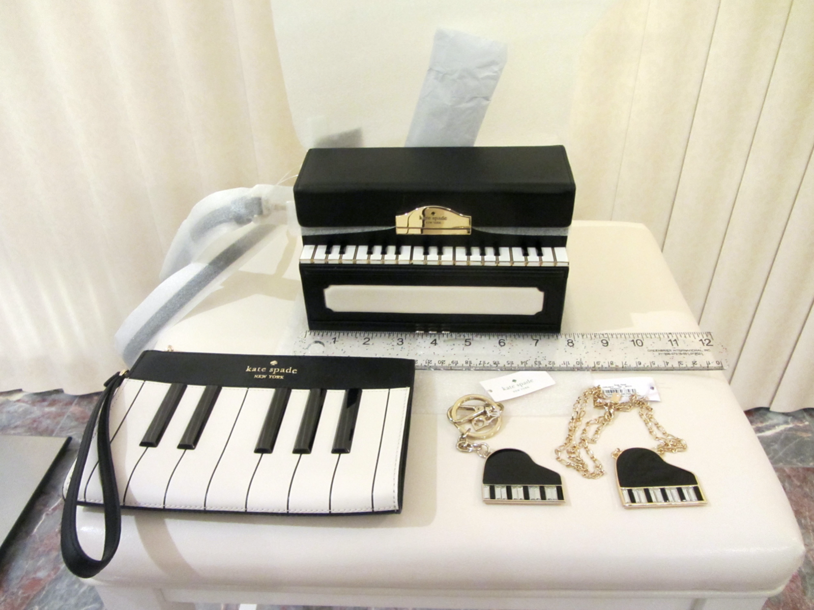 Kate Spade Pitch Perfect Piano Crossbody, Wristlet, Keychain