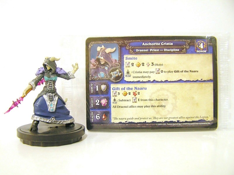 WOW WARCRAFT MINIATURES Spoils of War MINI : Anchorite Cristia - RARE