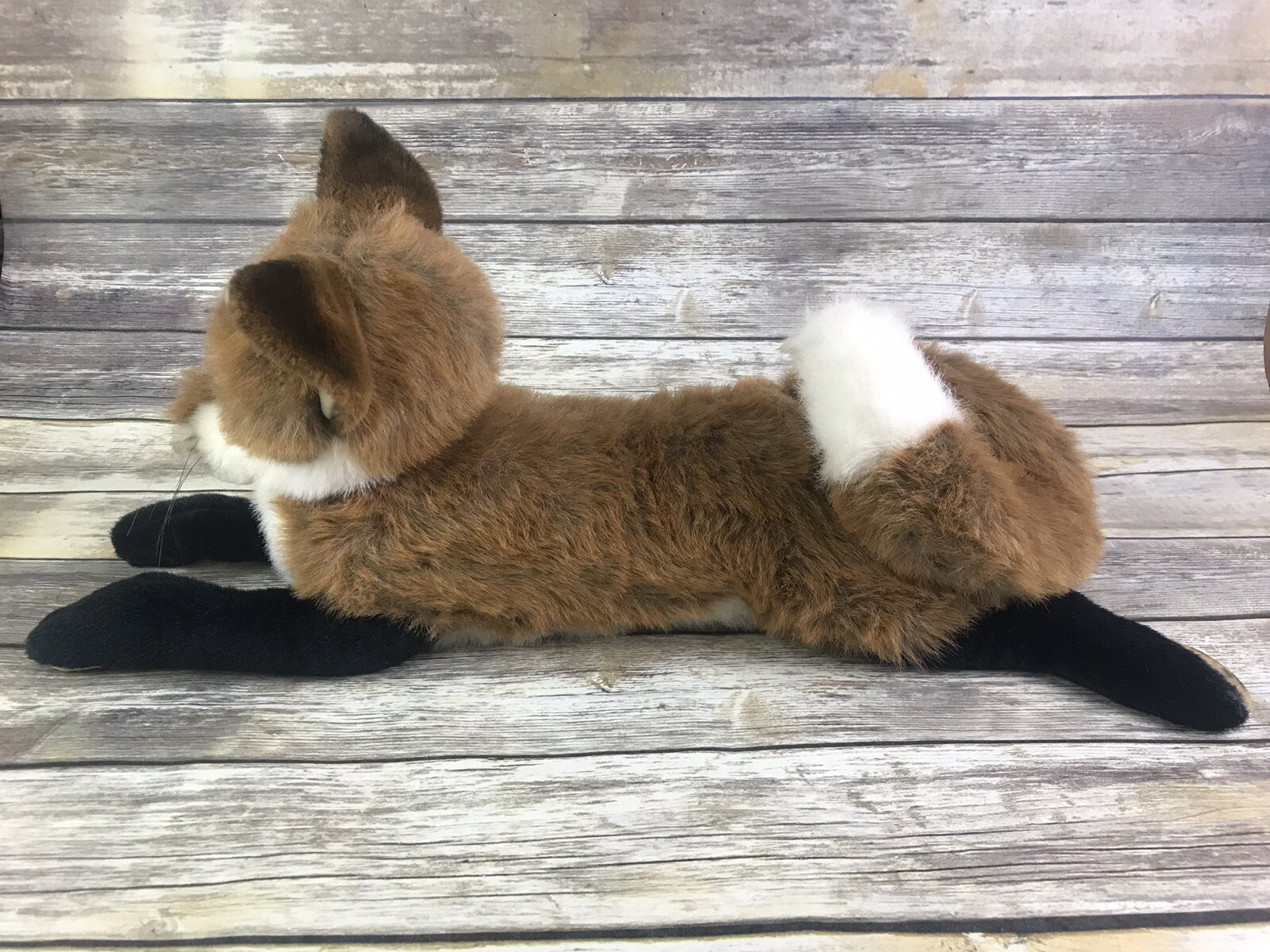 Merrythought Fox Plush Lying Down Merry Thought Made In England Rare Over 2 Feet