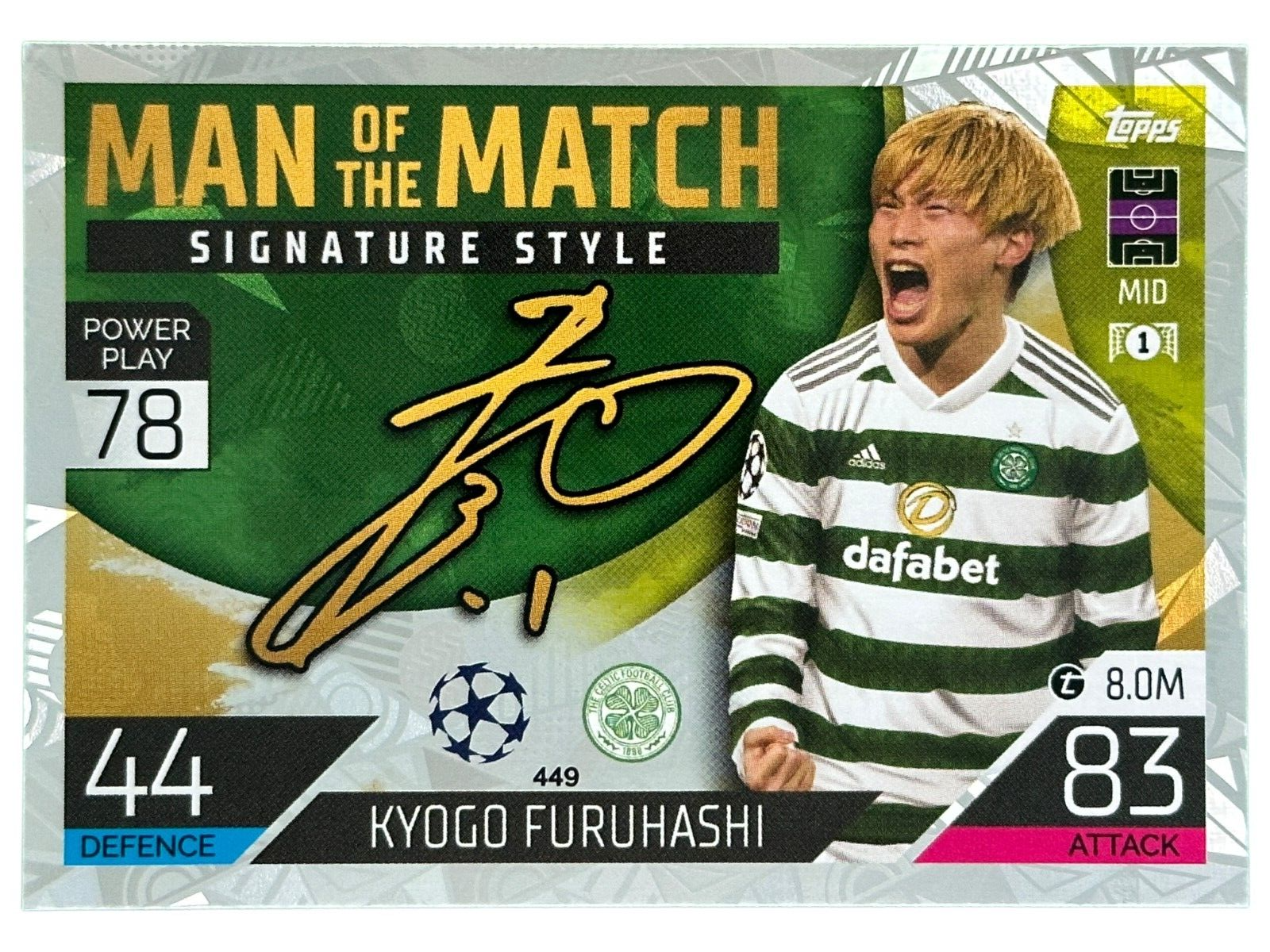 古橋亨梧 KYOGO FURUHASHI 直筆サイン入り トレーディングカード 古橋亨梧 KYOGO FURUHASHI 直筆サイン入り トレーディングカード