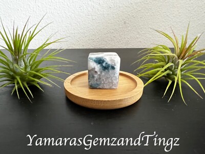 Snowball Ice Euphoralite Cube, Blue Tourmaline Crystal, Crystal, High Vibration