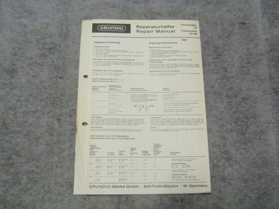 Radio Schaltplan GRUNDIG AM FM Super 2004 GW