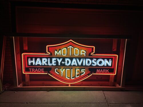 8' Large Harley Davidson HD Motorcycle Real Neon Sign | eBay 8' Large Harley Davidson HD Motorcycle Real Neon Sign | eBay