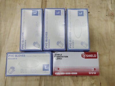 500 pcs Vinyl PVC & Nitrile Gloves Powder Free Work  Safety Gloves Examination
