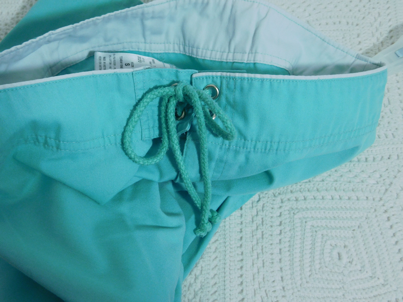 Womens scrub pants size small green with white trimming medical nursing vet care