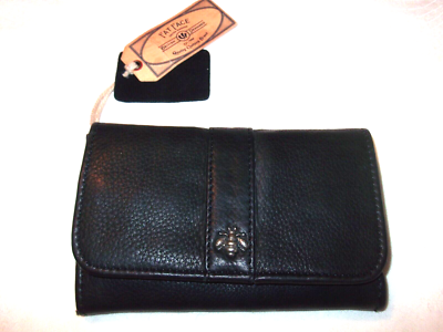 Fat Face black nubuck leather Bee purse wallet new