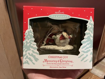 Hallmark Christmas Joy Memories of Christmas Snowman Santa Chalkware 2002