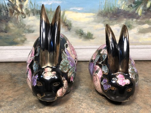 Rabbit Bunny Andrea By Sadek Set Of 2 Flowers Fruit Easter Gift
