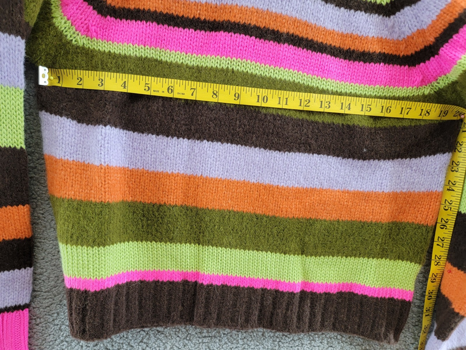Velvet By Graham & Spencer Striped Knit Crewneck Sweater Women's L Multi L/S - Picture 6 of 17