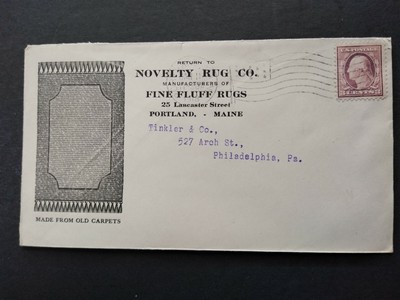 Maine: Portland 1918 Novelty Remade & Fine Fluff Rug Advertising Cover