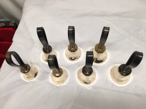 Schulmerich Handbells-complete 2nd Octave-12 Bells in a case-plus New Springs