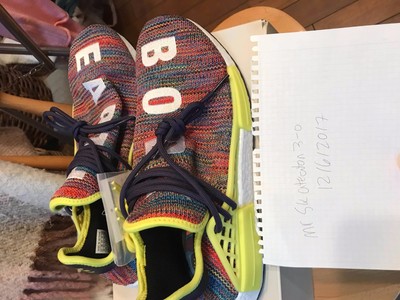 human race multicolor on feet