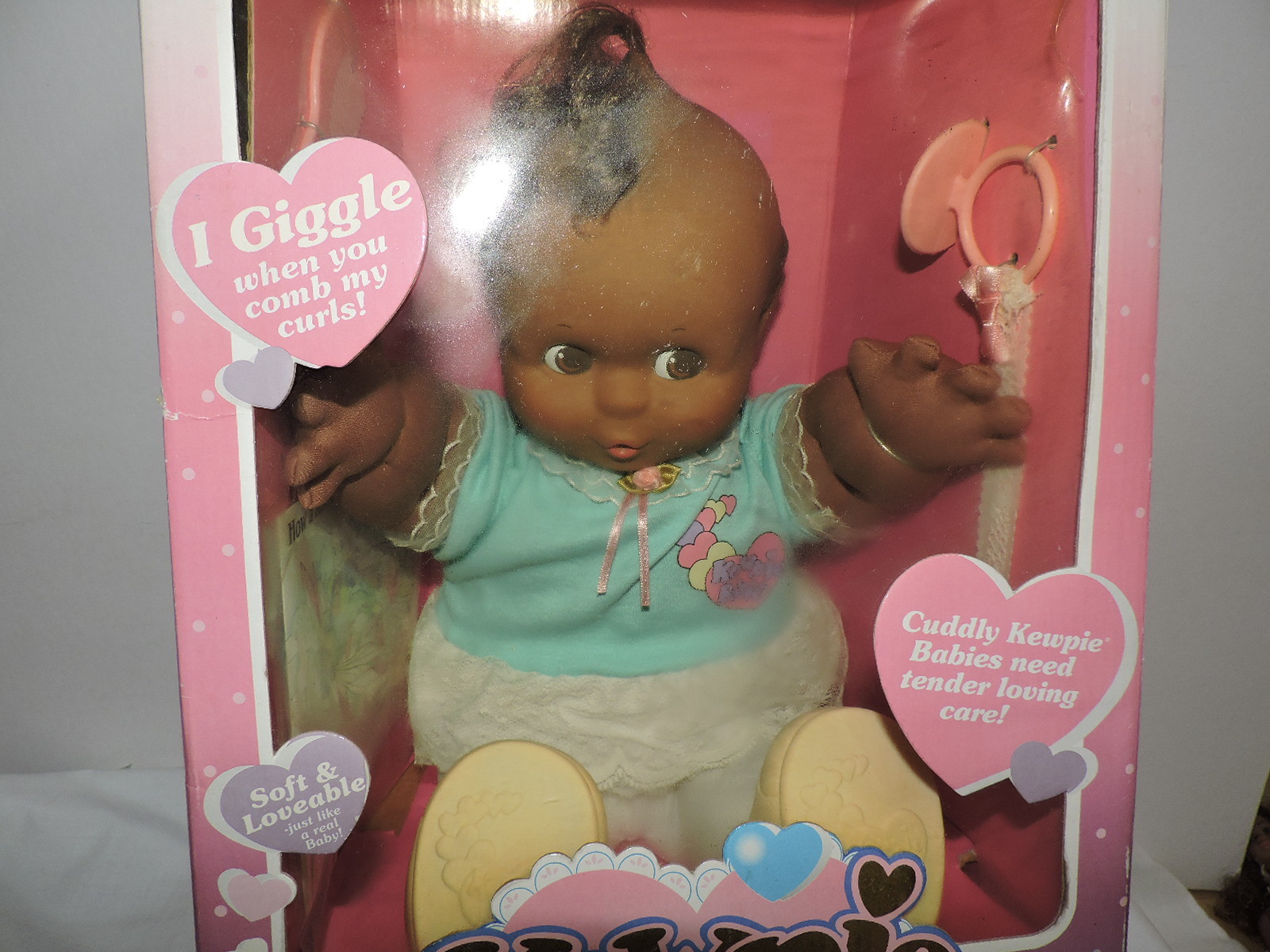 Vintage 1993 Rose Art Kewpie Babies Doll  Giggles African American Doll NIB