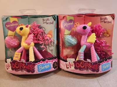 Lala Oopsies Ponies Almond & Macadamia Horse Brush And Braid NEW in box 