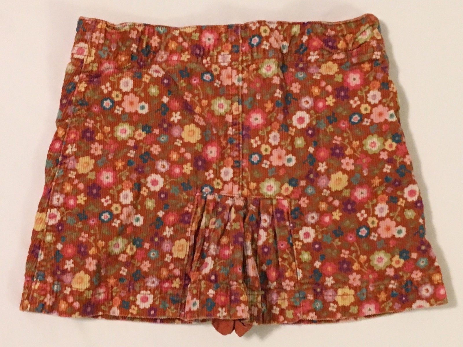 Gymboree Girls Orange Floral Skirt Skort Corduroy Mix N Match Autumn 2006 Size 4