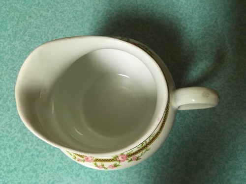 WH Grindley Ardmore Creamer England PORCELAIN, Gold Trim, Pink Roses EUC