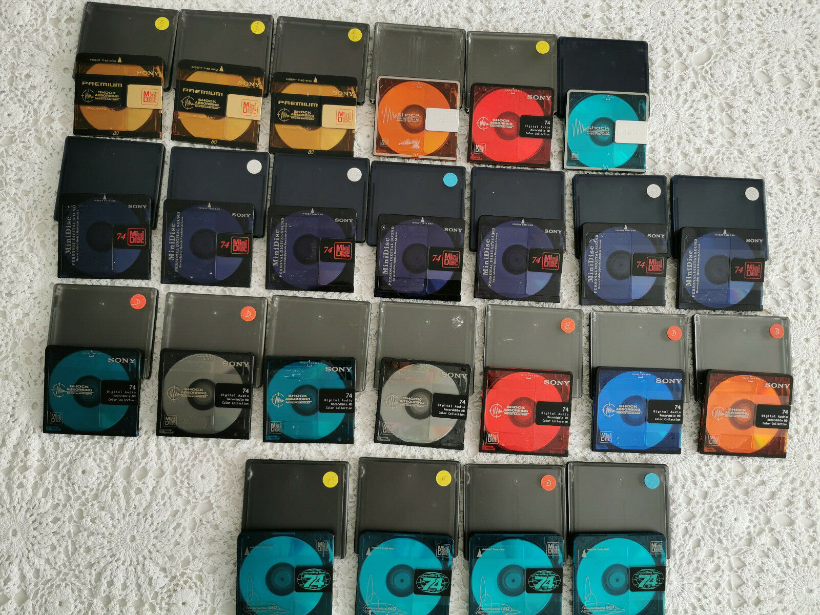 24x gebrauchte verschiedene Sony MD MiniDisc,  MiniDisk!