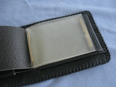 VINTAGE BILLFOLD, BLACK LEATHER, GREAT CONDITION, HOLDS 8 PICTURES