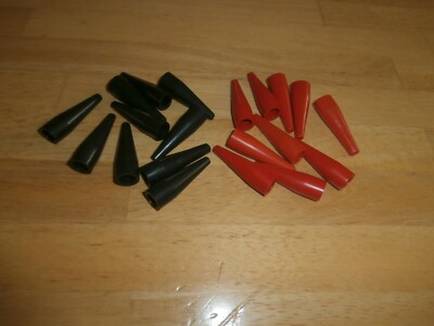 LOT/20 Mueller #47 Alligator Clip Insulator Red & Black Fits 45 & 45C Clips,NOS