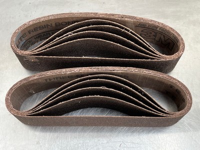 10 new 3M 26809 THREE-M-ITE 2'' x 18-15/16 60 Grit Resin Bond Cloth Sanding Belts