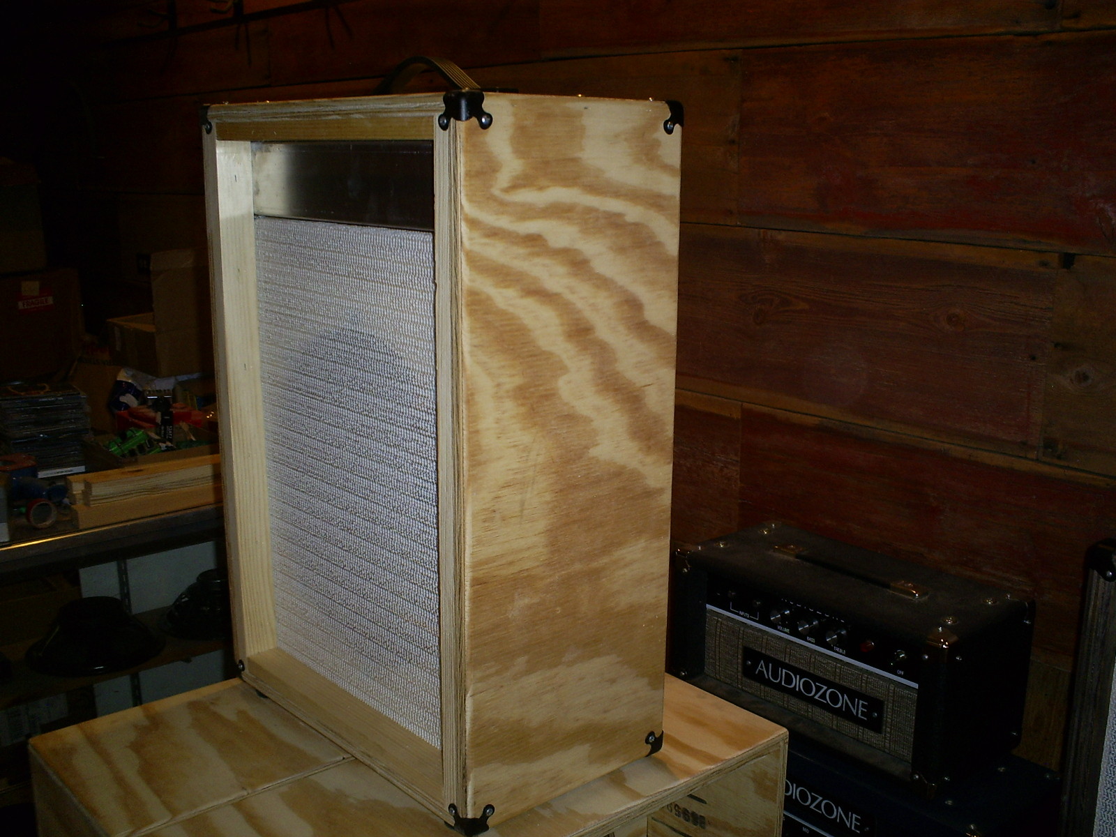 AUDIOZONE 1x15 combo cabinet, with new blank amp chassis, no speaker