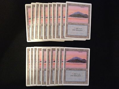 20 Basic Land - SAME ART - Island - Revised - MP-NM Condition - Magic MTG FTG