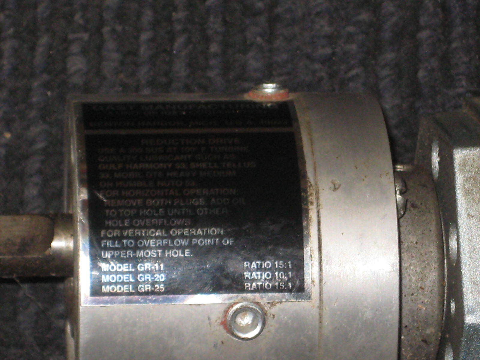 1UP NRV 16 GR11 Gast 4Z412 Gear motor