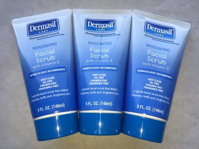 New Dermasil Labs 3 Facial Scrub with Vitamin E 5 FL oz