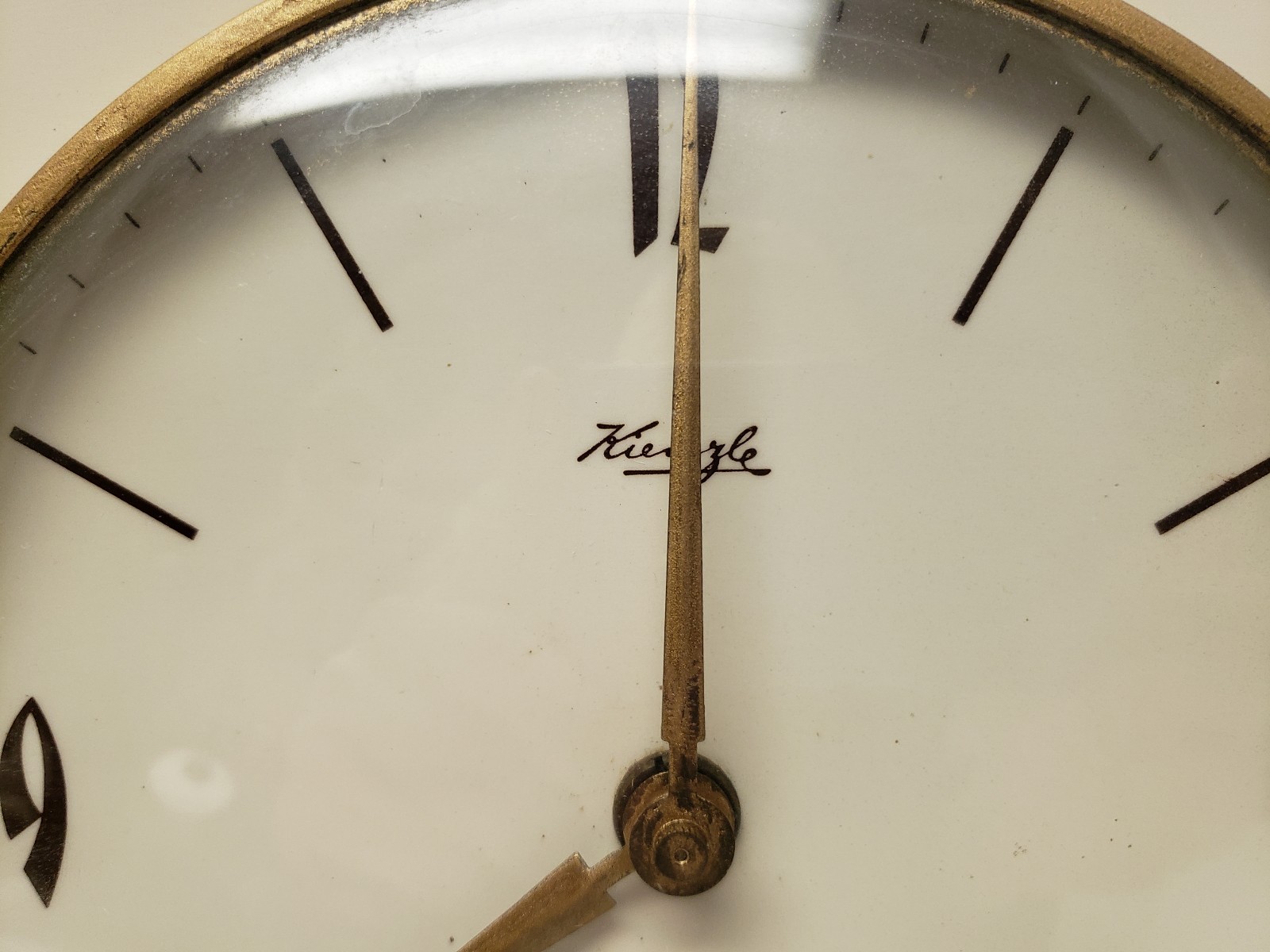 Kieninger German Antique Ceramic Kitchen Wall Clock | Kienzle Junghans era BROKE