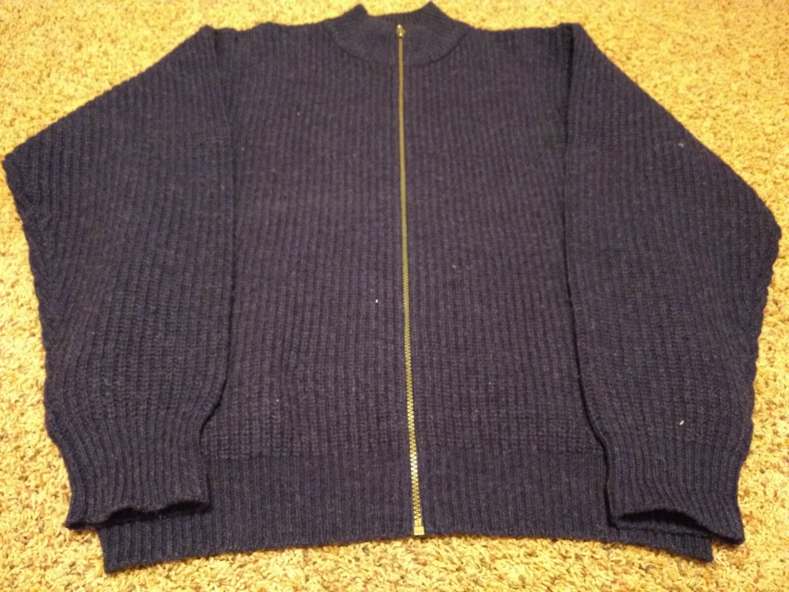 トップス 70's SWESTER EMPORIUM wool cardigan The cutest Vintage Handknit 70s zip Red, White, Blue Wool