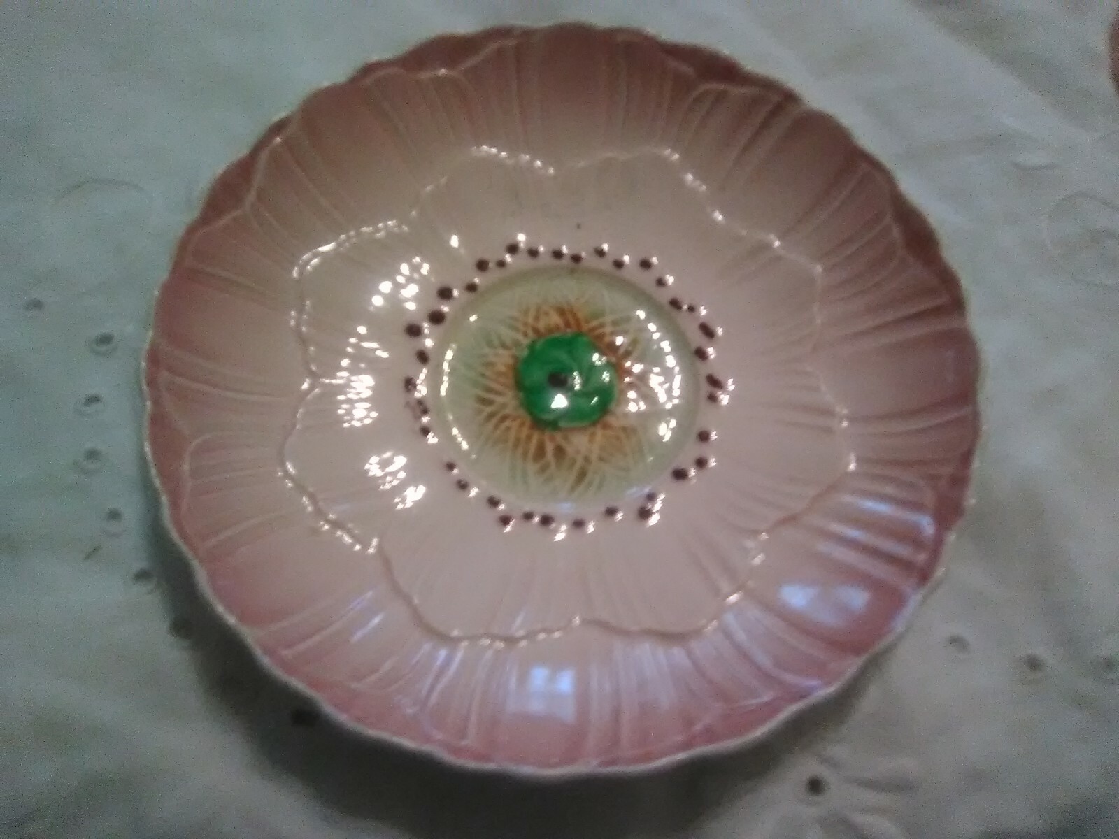 Vintage Staffordshire pink floral porcelain cup and saucer set