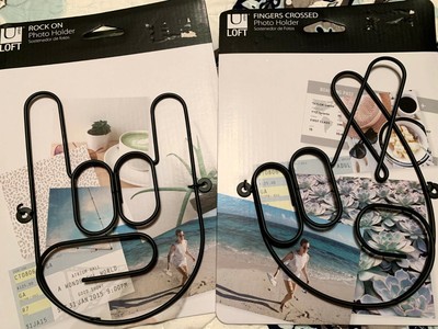 Umbra Loft Photo Holders Rock On and Fingers Crossed Hand Shape 