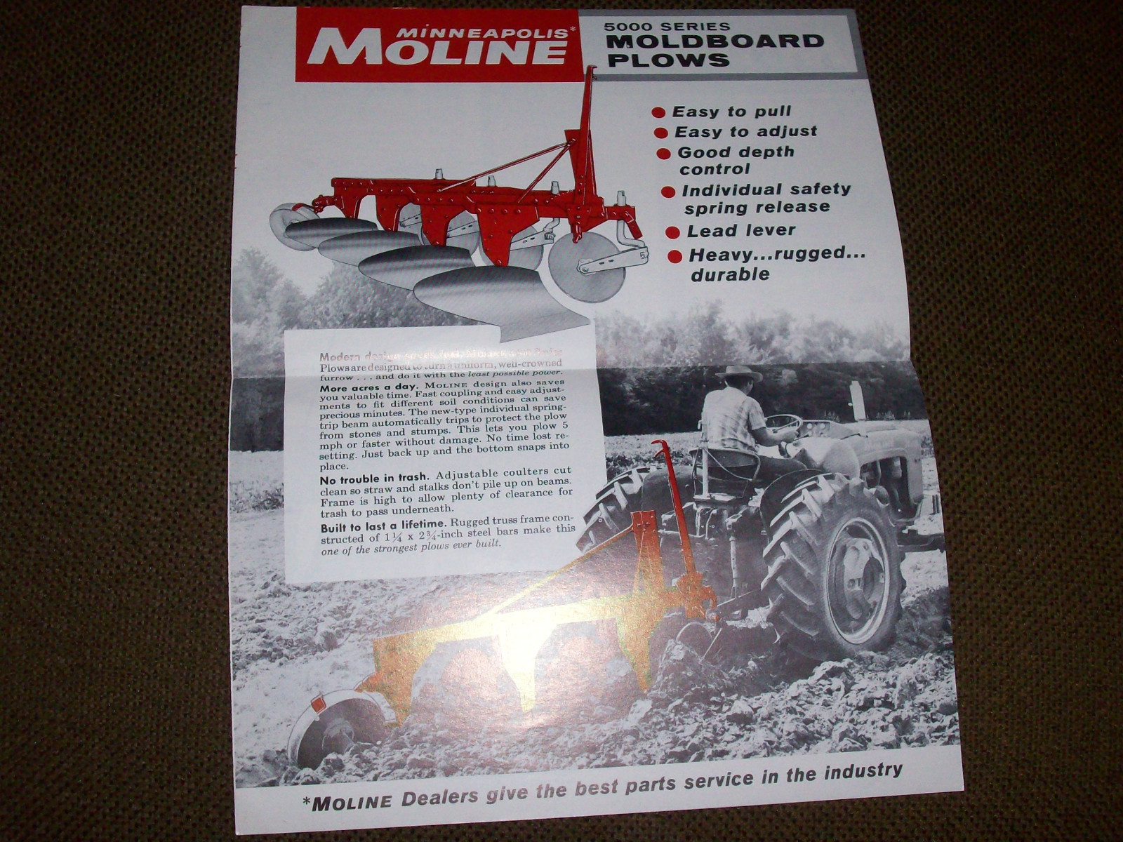 1960 Minneapolis-Moline 5000 Series Moldboard Plow Brochure