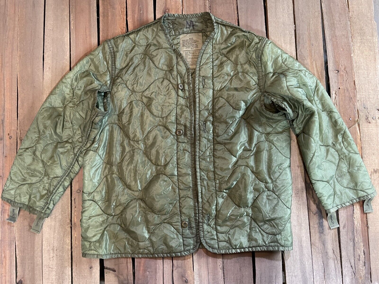 USGI Military Cold Weather M65 FIELD JACKET LINER OD w/ BUTTONS XL, L, M, S, XS | eBay USGI Military Cold Weather M65 FIELD JACKET LINER OD w/ BUTTONS XL, L, M, S, XS | eBay