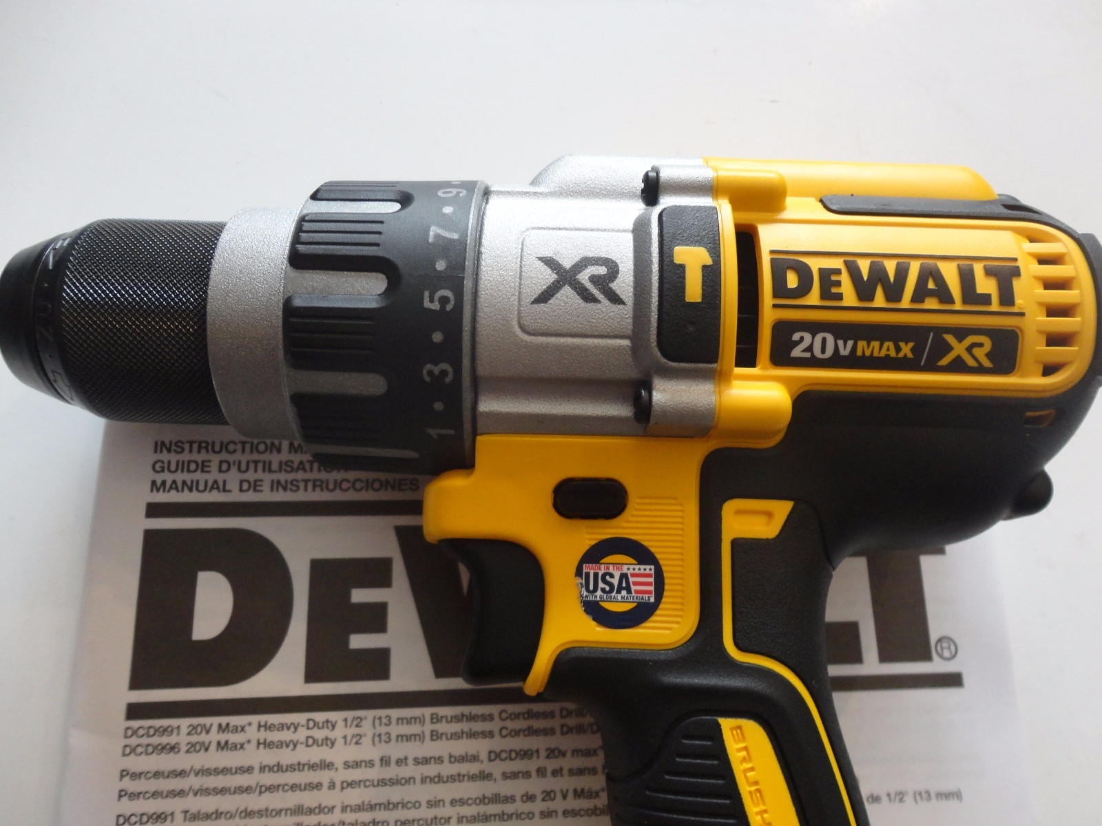 DEWALT DCD996B 20V 20 Volt Lithium Ion Brushless 1/2" Hammer Drill New
