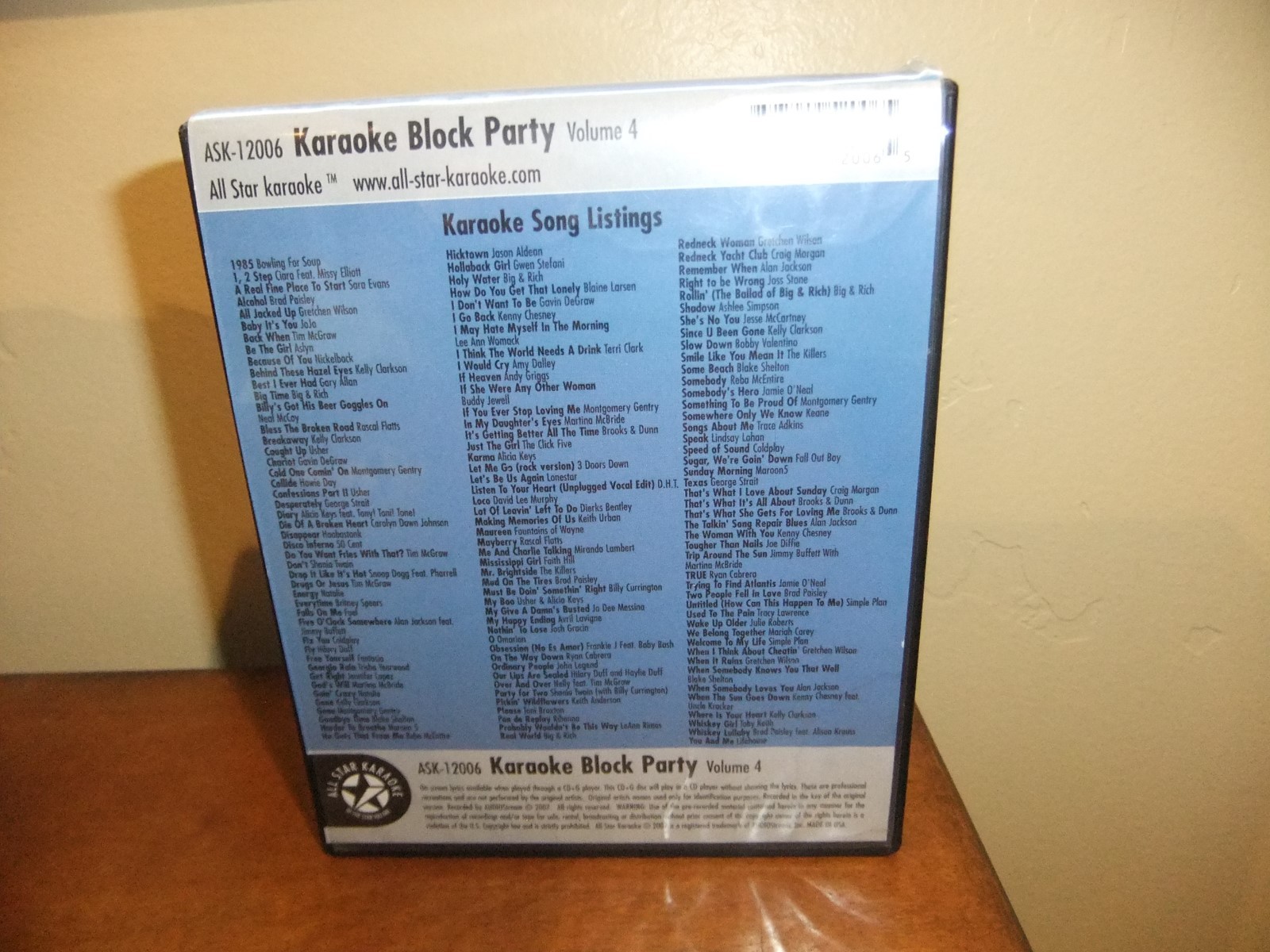 All Star Karaoke Block Party Vol 4 135 songs 8 discs Entertainment USA Seller