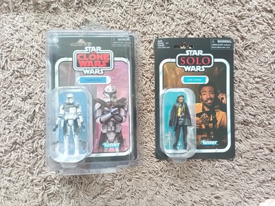 NEW STAR WARS CAPTAIN REX VC182 EX+ W/ CASE LANDO CALRISSIAN VC139 FIGURE LOT 