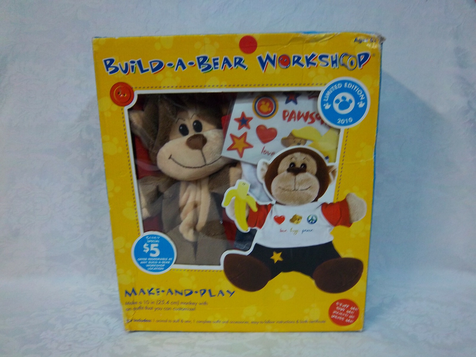 Build a Bear Monkey Workshop Limited Edition 2010 Sew Me