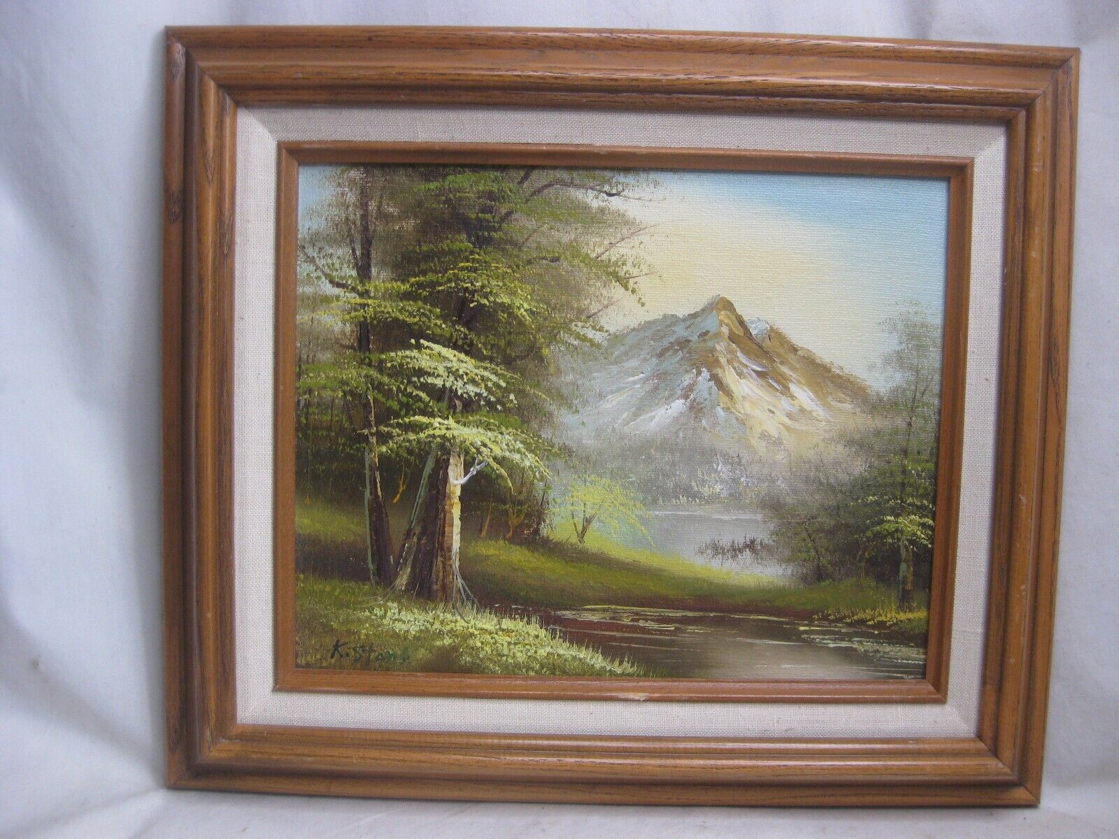 beautiful original vintage framed oil painting signed K beautiful original vintage framed oil painting signed K