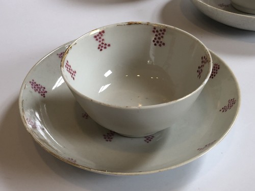 5-Pieces Vintage Chinese Export Pottery - Matching Design C1800 “as is”