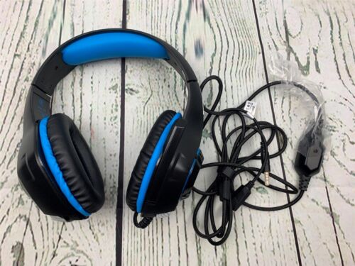 Stereo Gaming Headset Over Ear Headphones with Mic and LED Blue
