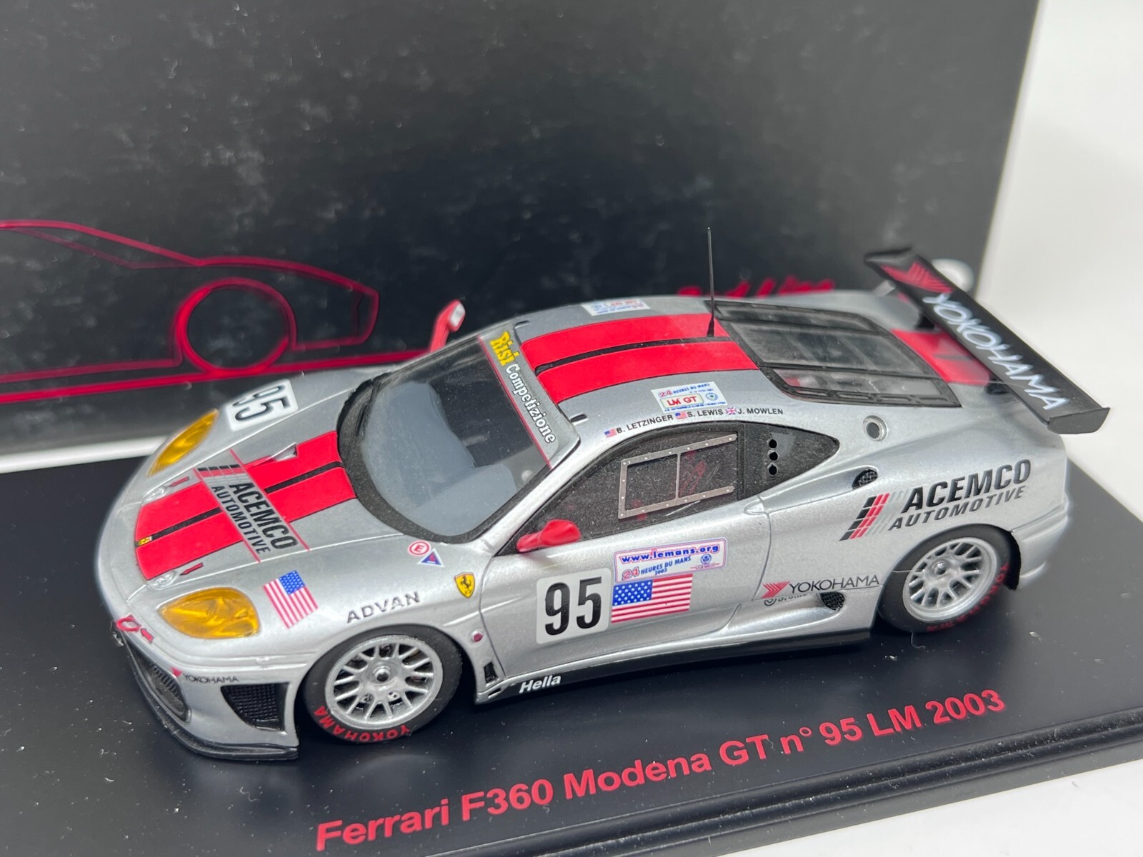 1/43 Redline Ferrari 360 Modena Team RISI #95 LM 2003 RL008 1/43 Redline Ferrari 360 Modena Team RISI #95 LM 2003 RL008