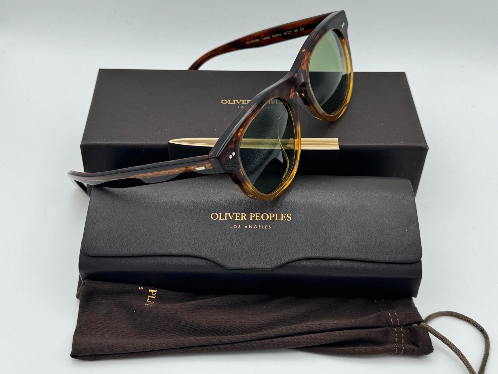 Pre-owned Oliver Peoples Rorke Amber Ov5509su 175452 - Gradient / Green Sunglasses