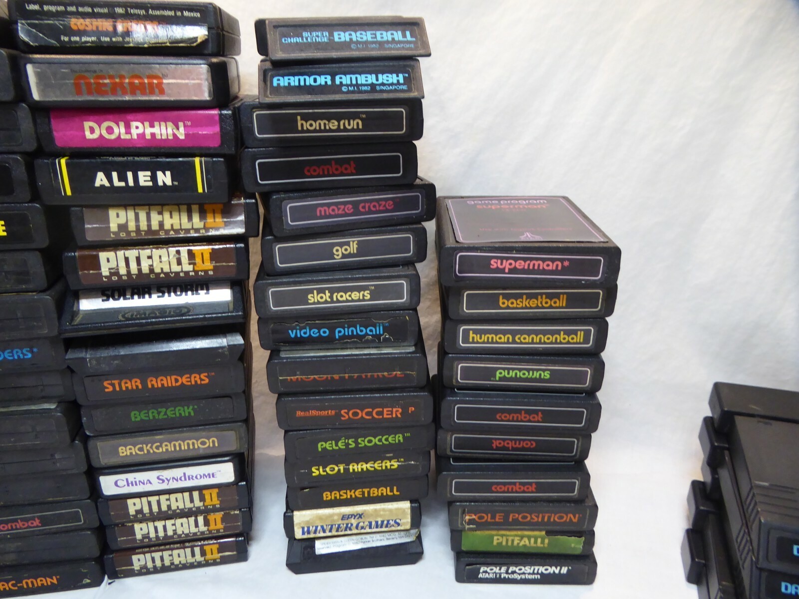 Atari 2600 lot of 100 games for parts homebrew