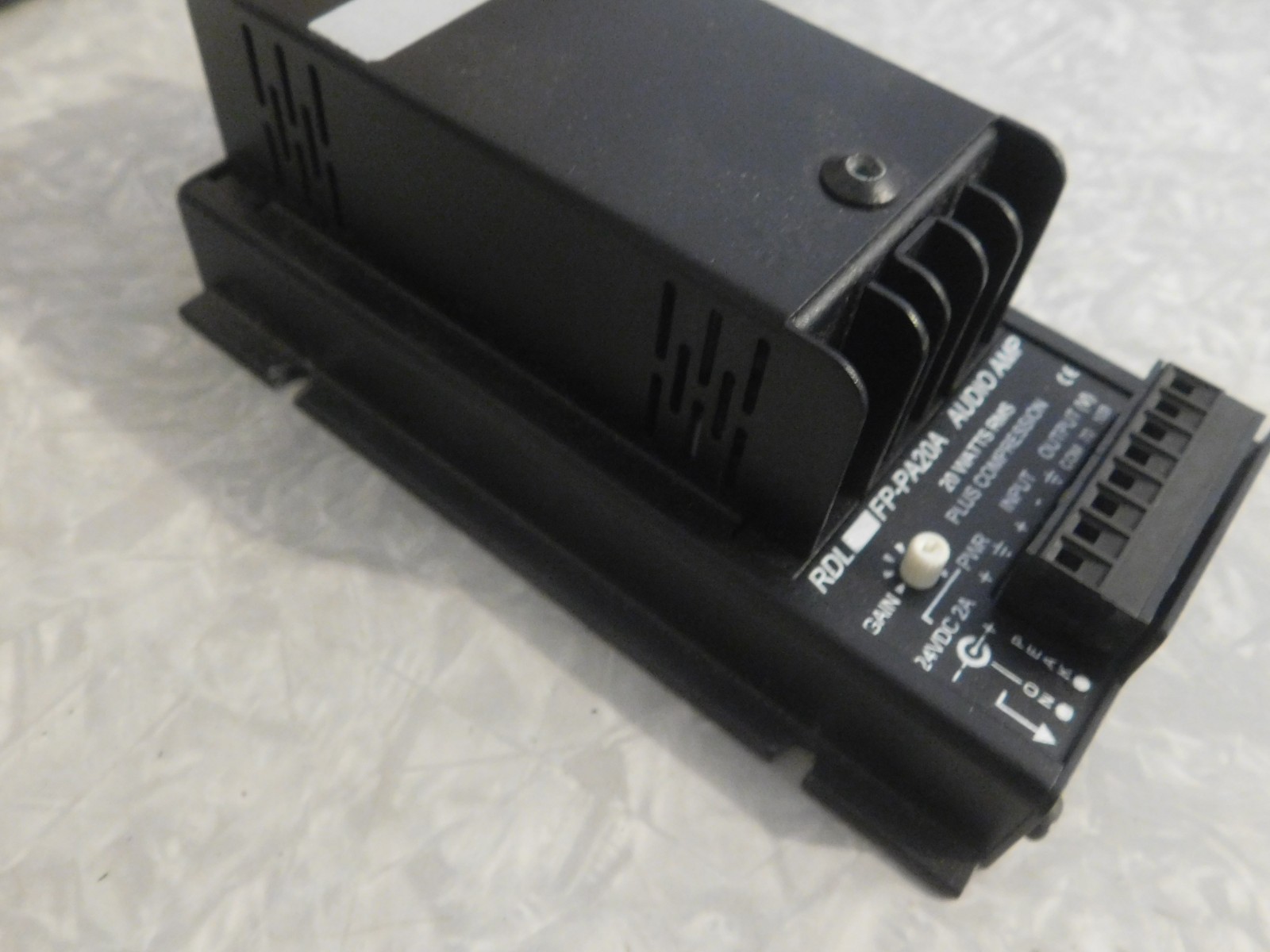 RDL FP-PA20A 20 Watt Mono RMS Audio Power Amplifier w/ Power Supply