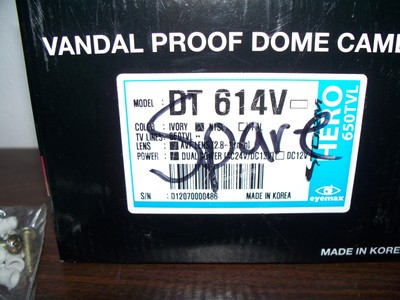 DT614V Eyemax dome security camera Hero 650 VTL