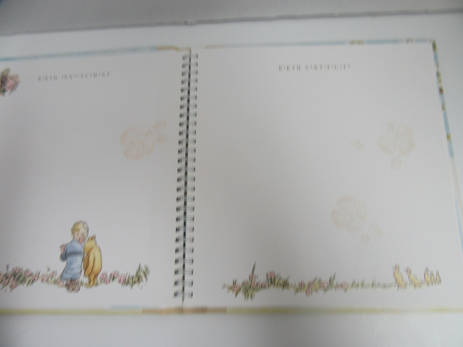 Disney Classic Pooh Baby Memory Album Spiral Book Birth to Three 3