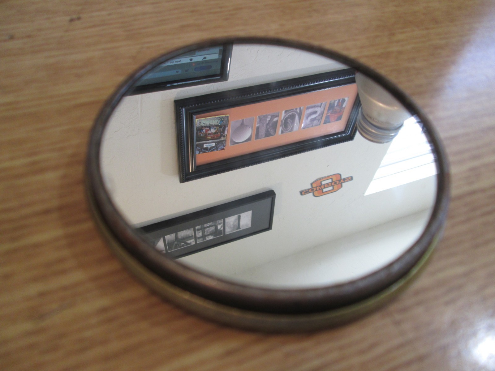 Advertising Pocket Mirror MUTUAL LIFE INSURANCE OF NEW YORK First in America